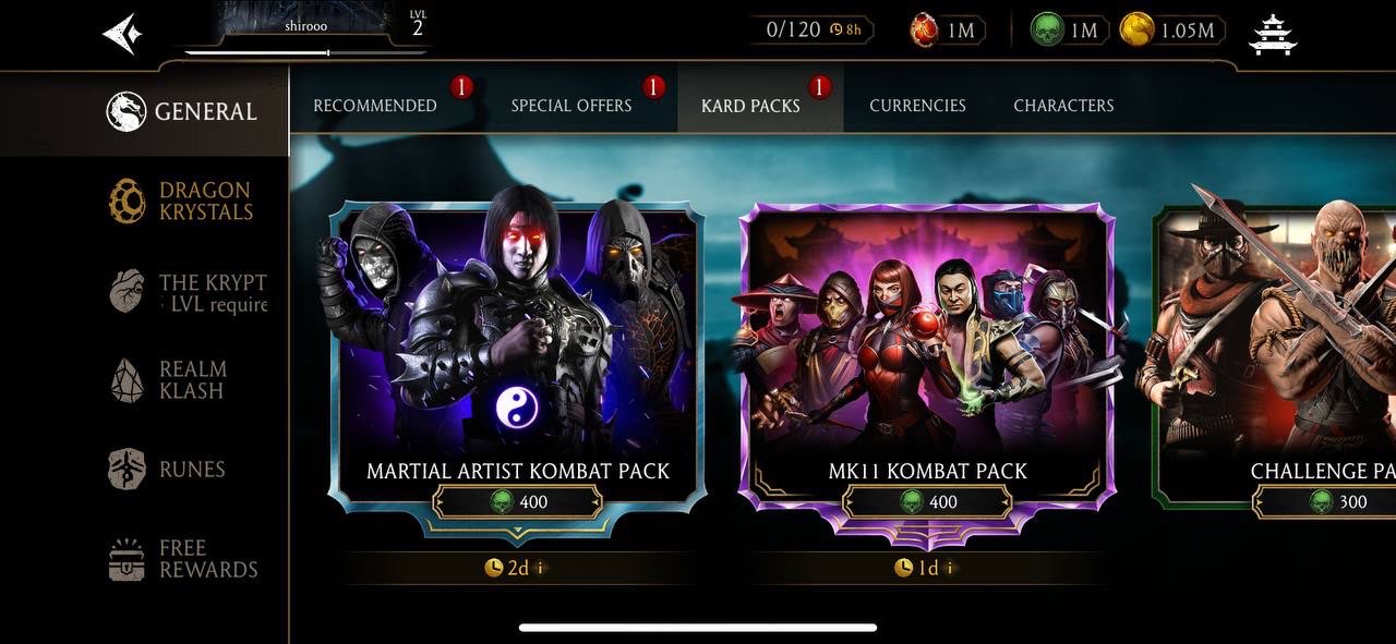 1 Million Dragon Krystal’s, 1 Million Souls, 1 Million Koins, (New Account)