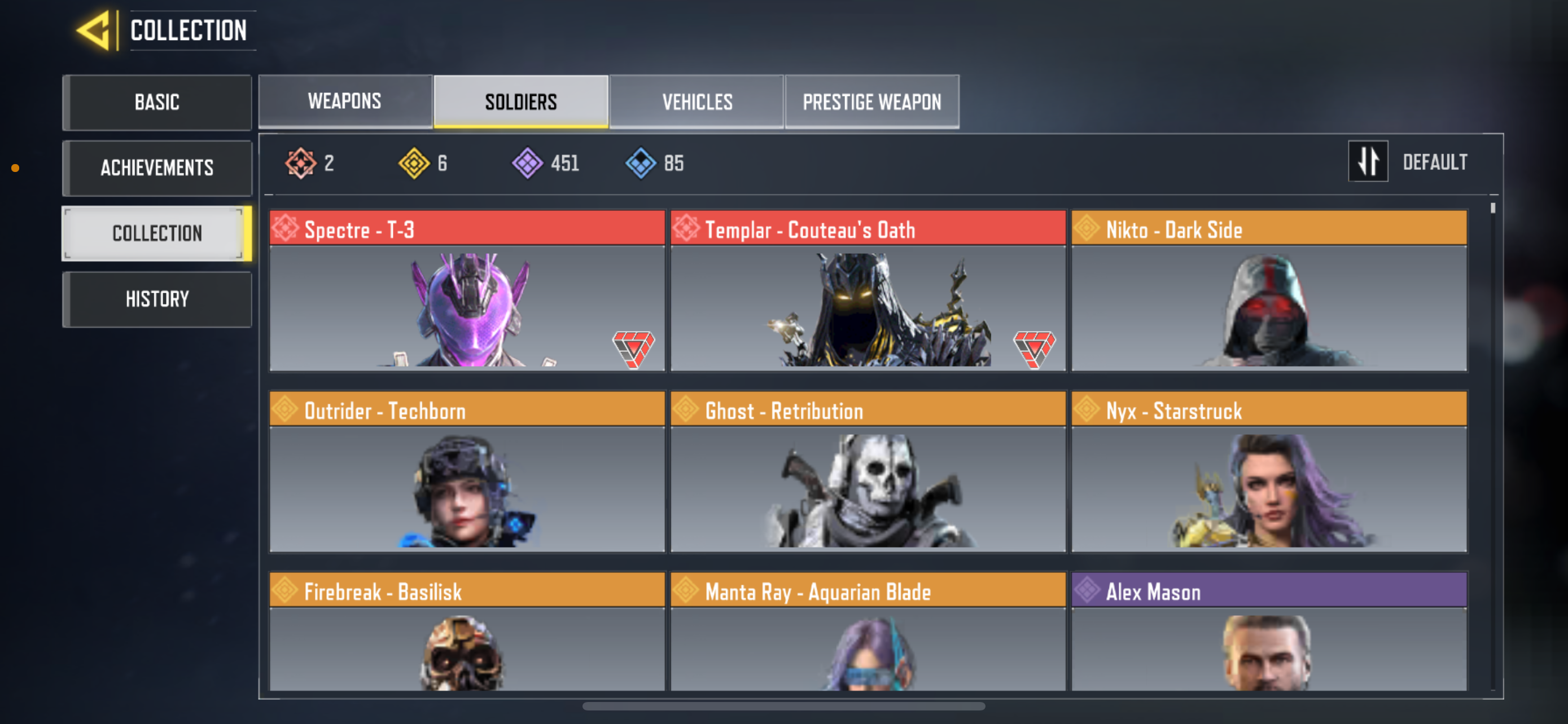 8 mythic weapons, 93 Legendary Weapons and 2 legendary characters