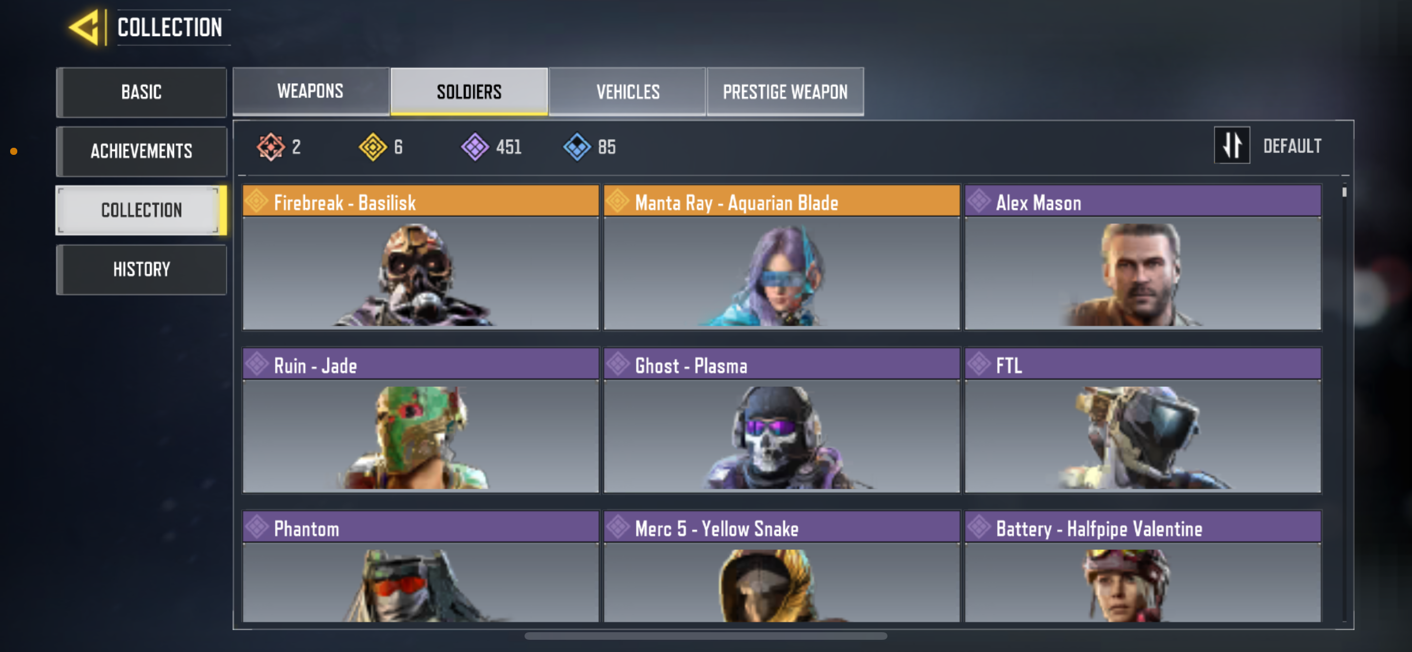 8 mythic weapons, 93 Legendary Weapons and 2 legendary characters