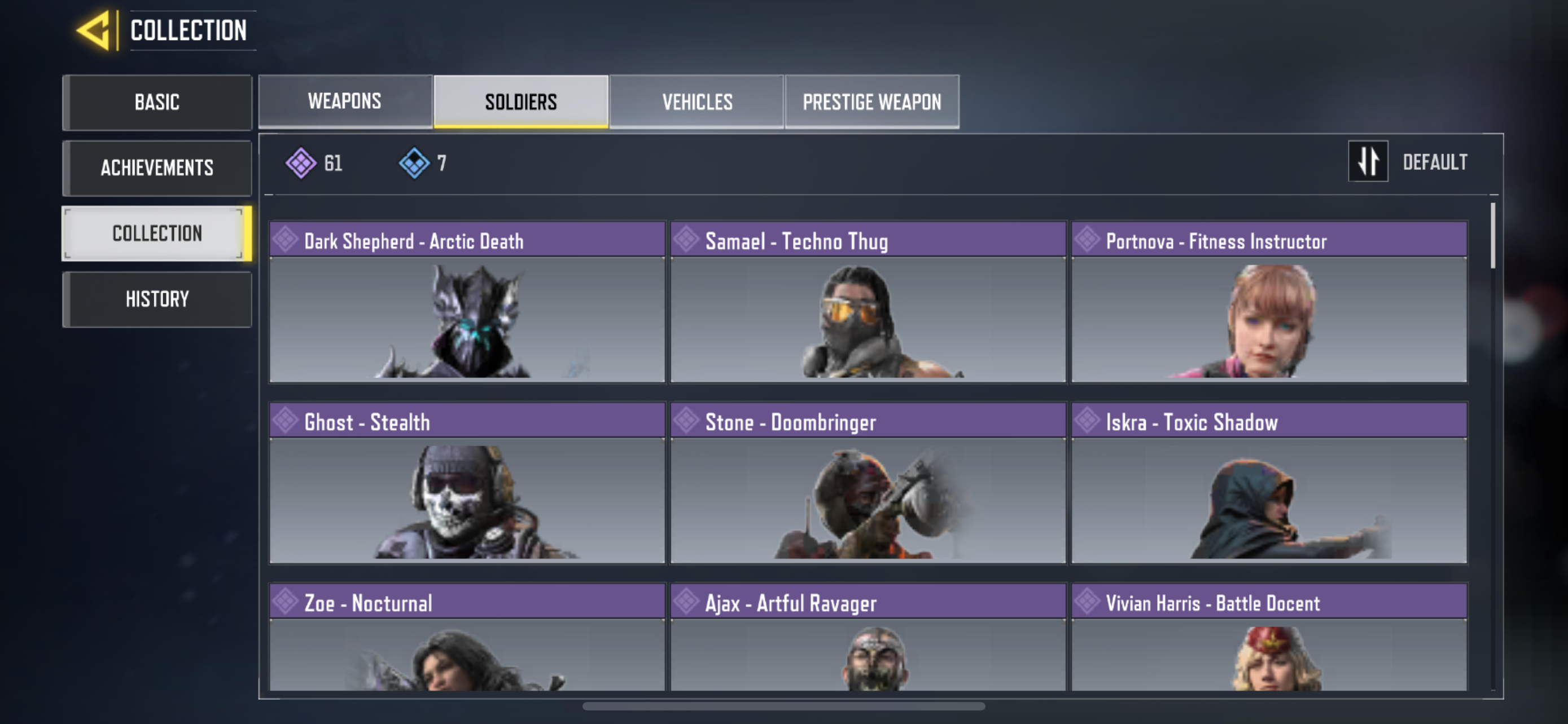 2 MYTHIC WEAPONS, 7 LEGENDARY WEAPONS, 61 EPIC SKINS