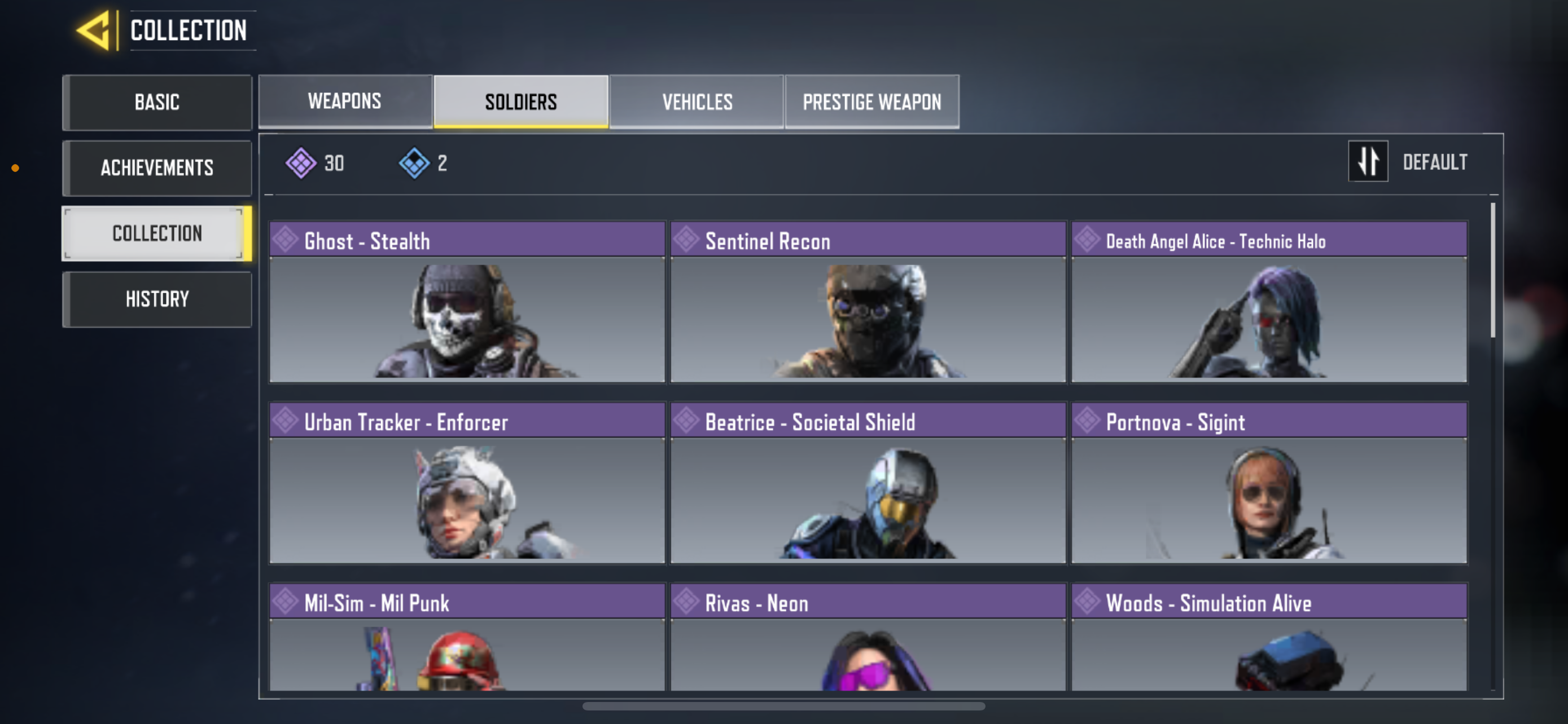 2 MYTHIC WEAPONS, 8 LEGENDARY WEAPONS, 30 EPIC SOLDIERS