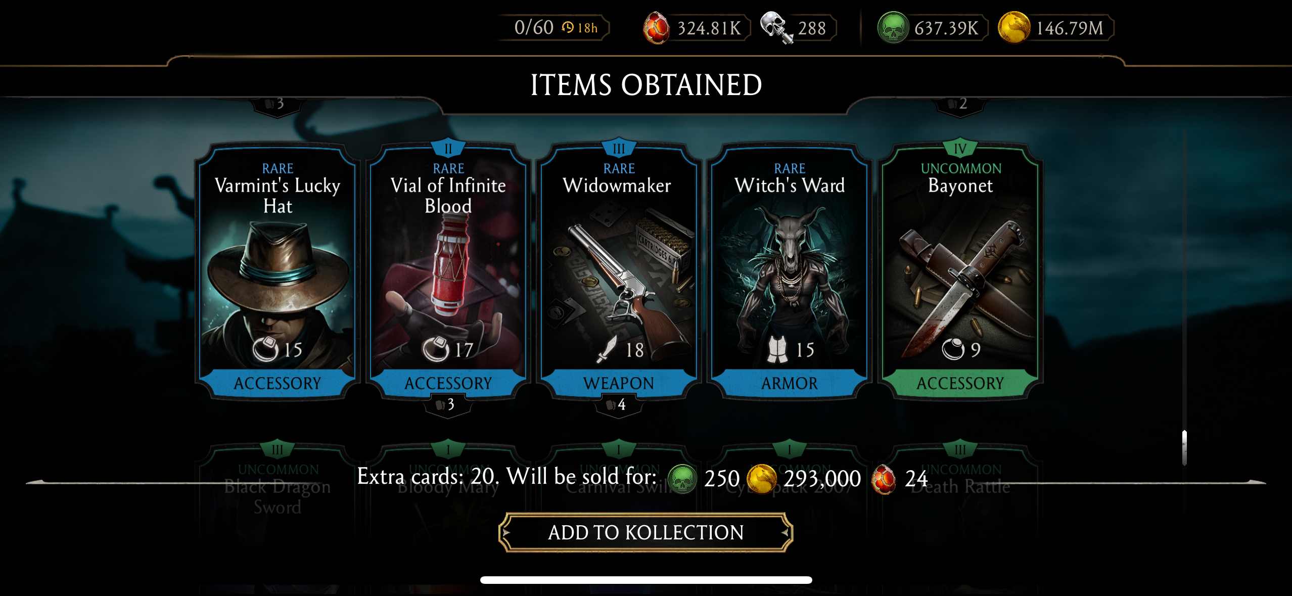 18+ RANDOM TOWER EPICS, 20+ RANDOM TOWER RARES, 30+ GOLD CARDS, 5,000+ SOULS AND 90,000+ KRYPT HEARTS